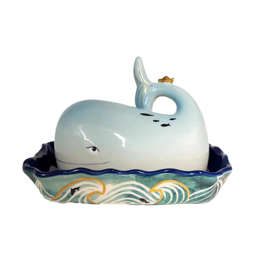 By the Sea Whsle Butter Dish with Gift Box