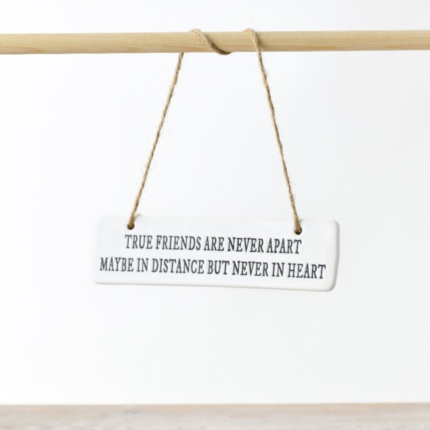 True Friends Hanging Ceramic Sign