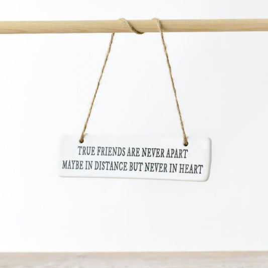 True Friends Hanging Ceramic Sign