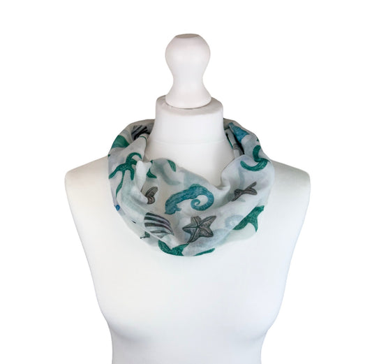 Sealife Magnetic Scarf, Green