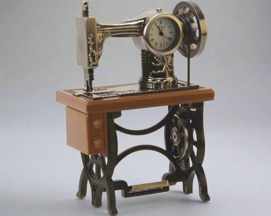 Miniature Sewing Machine Clock