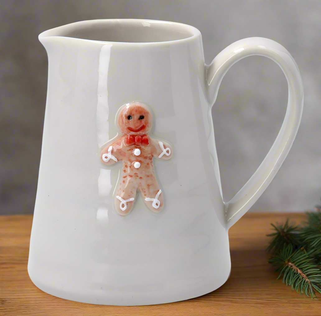 Gingerbread Man Ceramic Jug