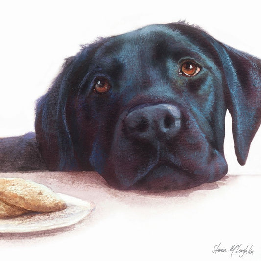 Countryside Card - Watercolour Labrador (Black)