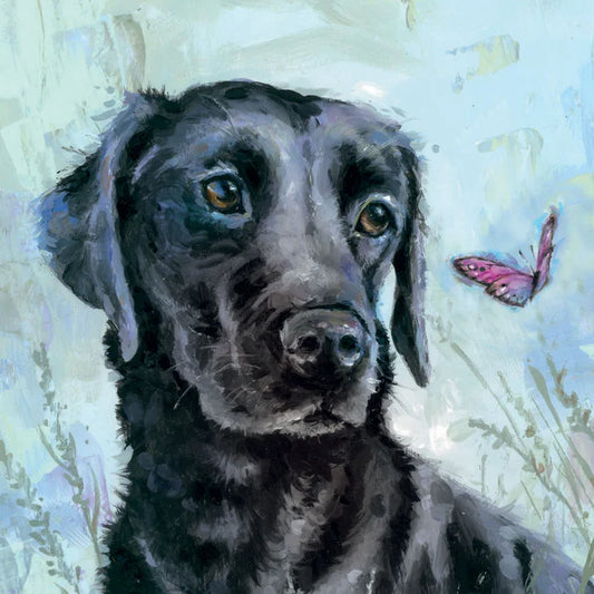 Best Friends Black Labrador Greetings Card
