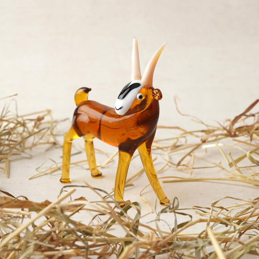 Glass Goat Figurine