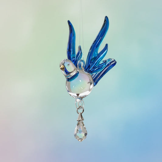 Fantasy Glass Songbird, Sapphire