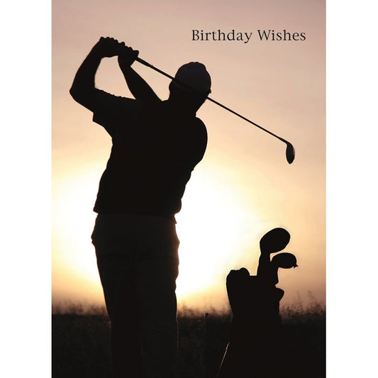 First Class Male Birthday Card - Golf