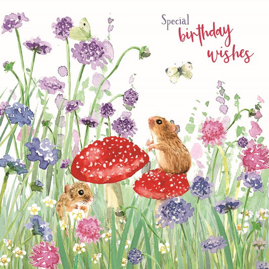 Wild & Serene Card - Mice and Toadstools