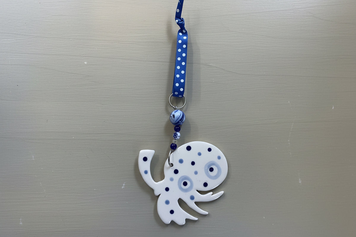 Blue Hermit Crab Ceramic Decoration