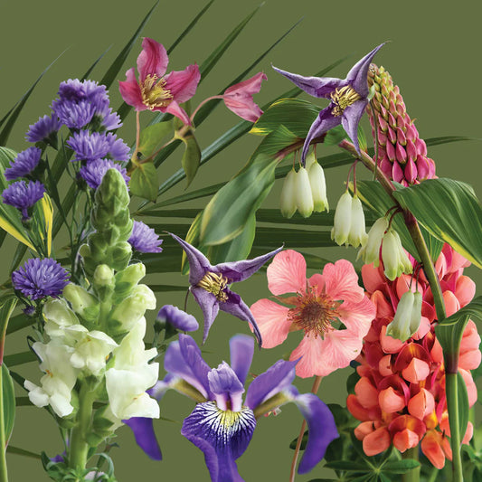 For the Love of Flowers Greetings Card