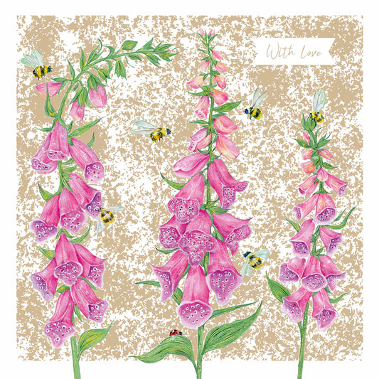 Foxgloves Greetings Card