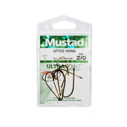 Mustad Uptide Viking Hooks, Size 2/0, 7 Piece