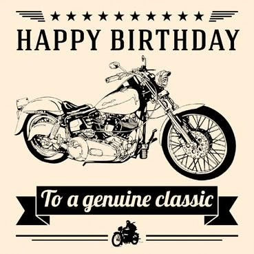Genuine Classic (Motorcycle) Greeting Card
