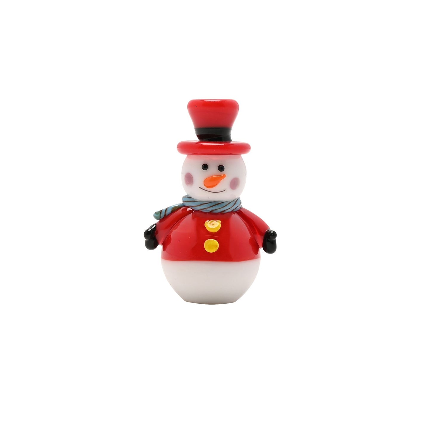 Glass Festive Miniature Snowman