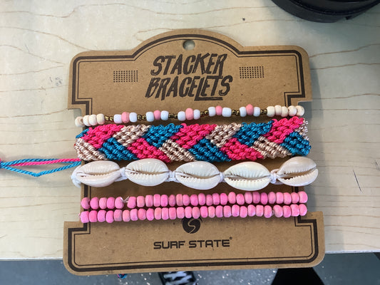 Stacker weaved bracelets