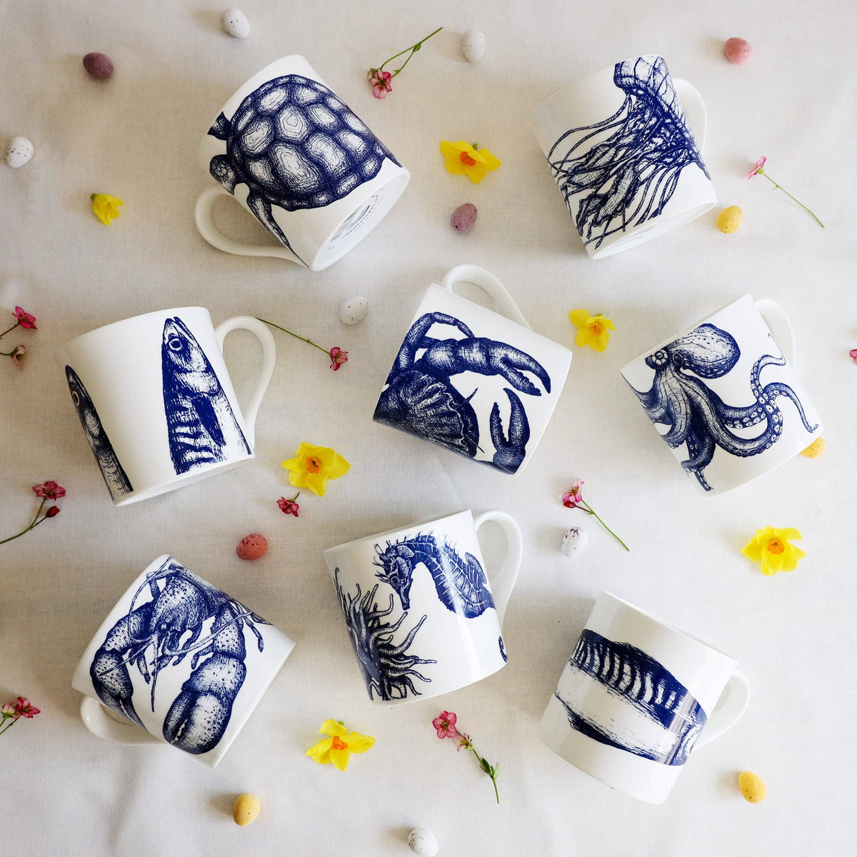 Bone China Mackerel Mug