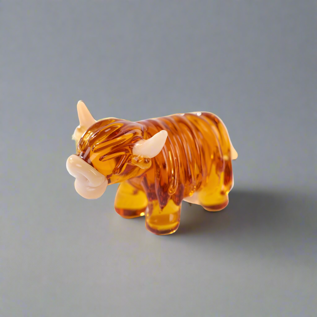 Glass Highland Cow, 3 cm