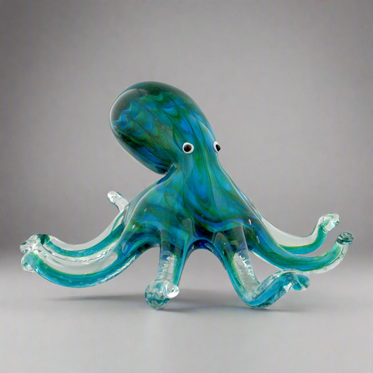 Large Glass Octopus Figurine