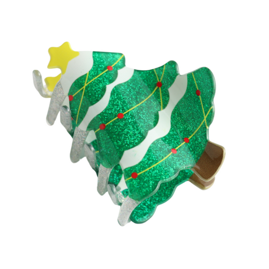 Xmas Tree Hair Claw Clip