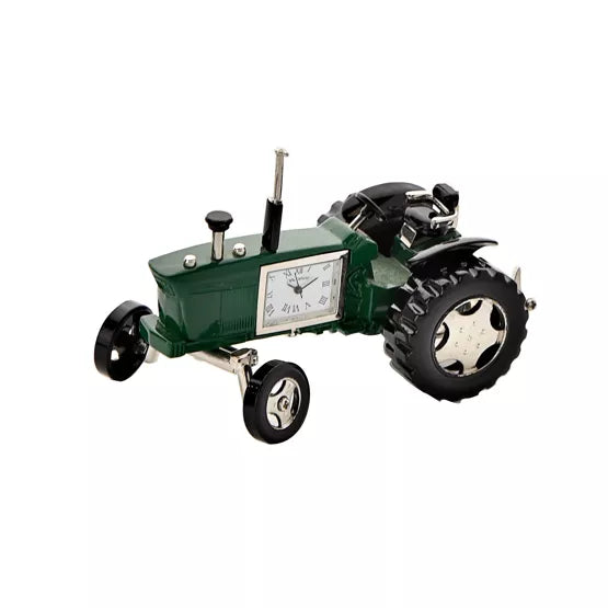 Miniature Green & Black Tractor Clock