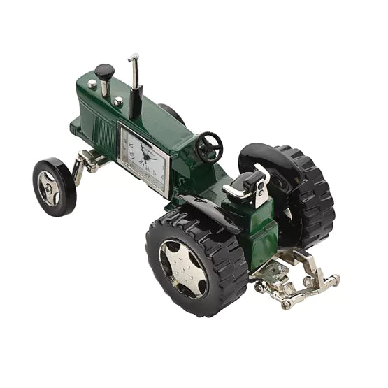 Miniature Green & Black Tractor Clock