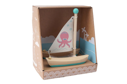 Little Tribe Wooden Toy Sailboat