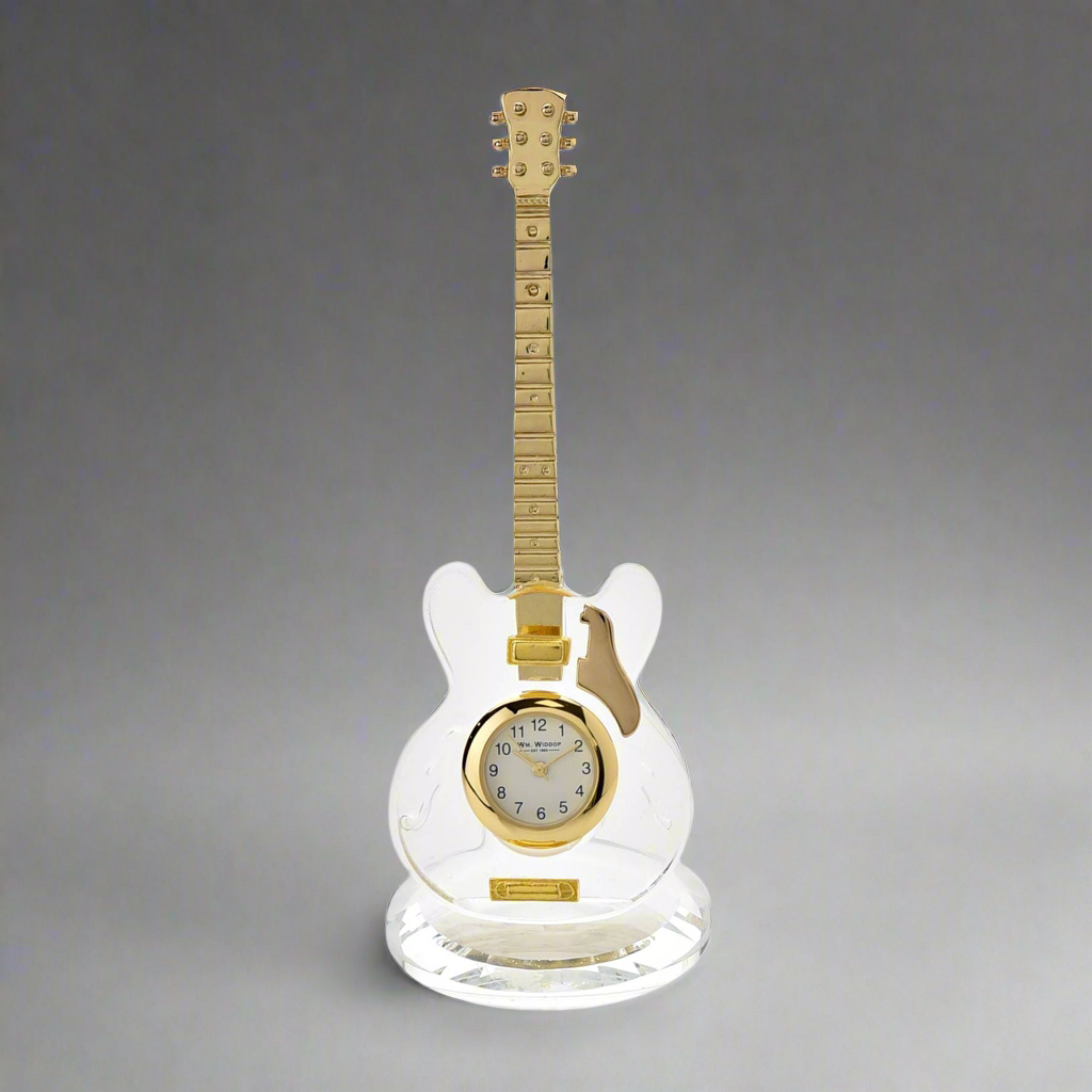 Miniature Crystal Guitar Clock