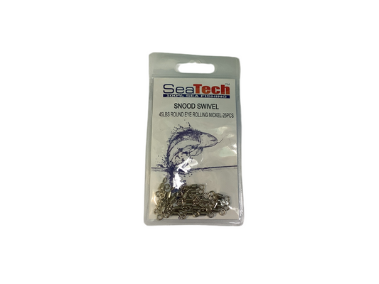 Sea Tech Snood Swivel, Nickel, 45lbs Round Eye