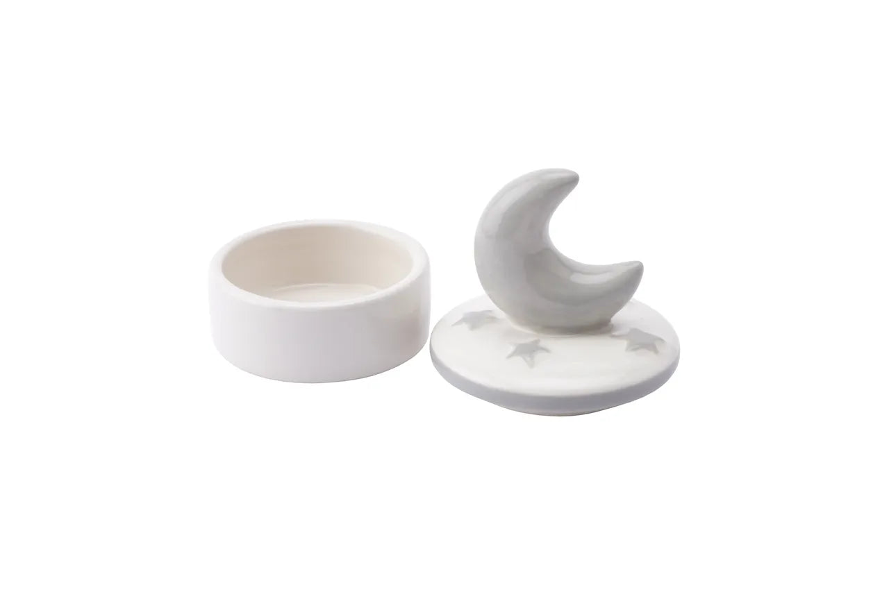 Send With Love Ceramic Moon And Stars Trinket Pot