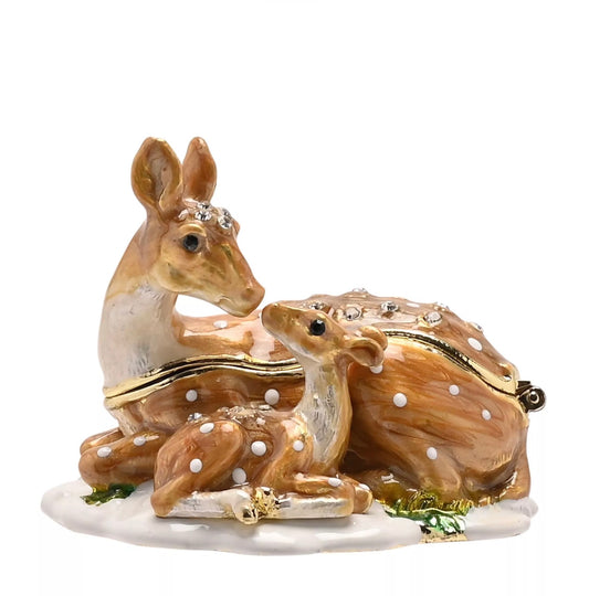 Deer and Fawn Treasured Trinket Box