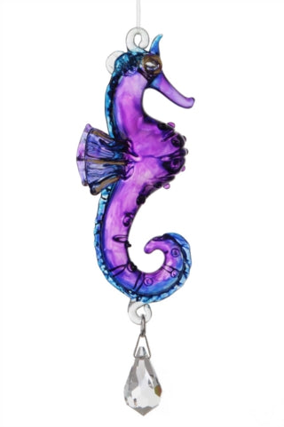 Fantasy Glass Seahorse - Purple