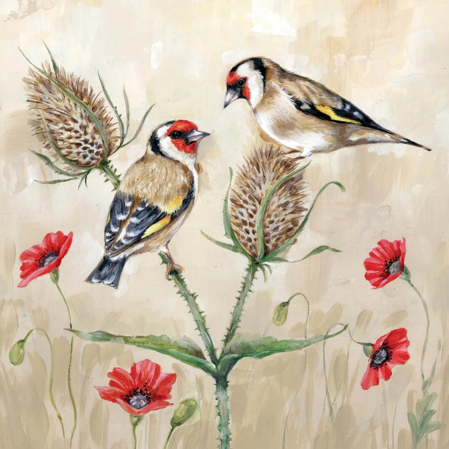 Wild Friends Goldfinches Greetings Card