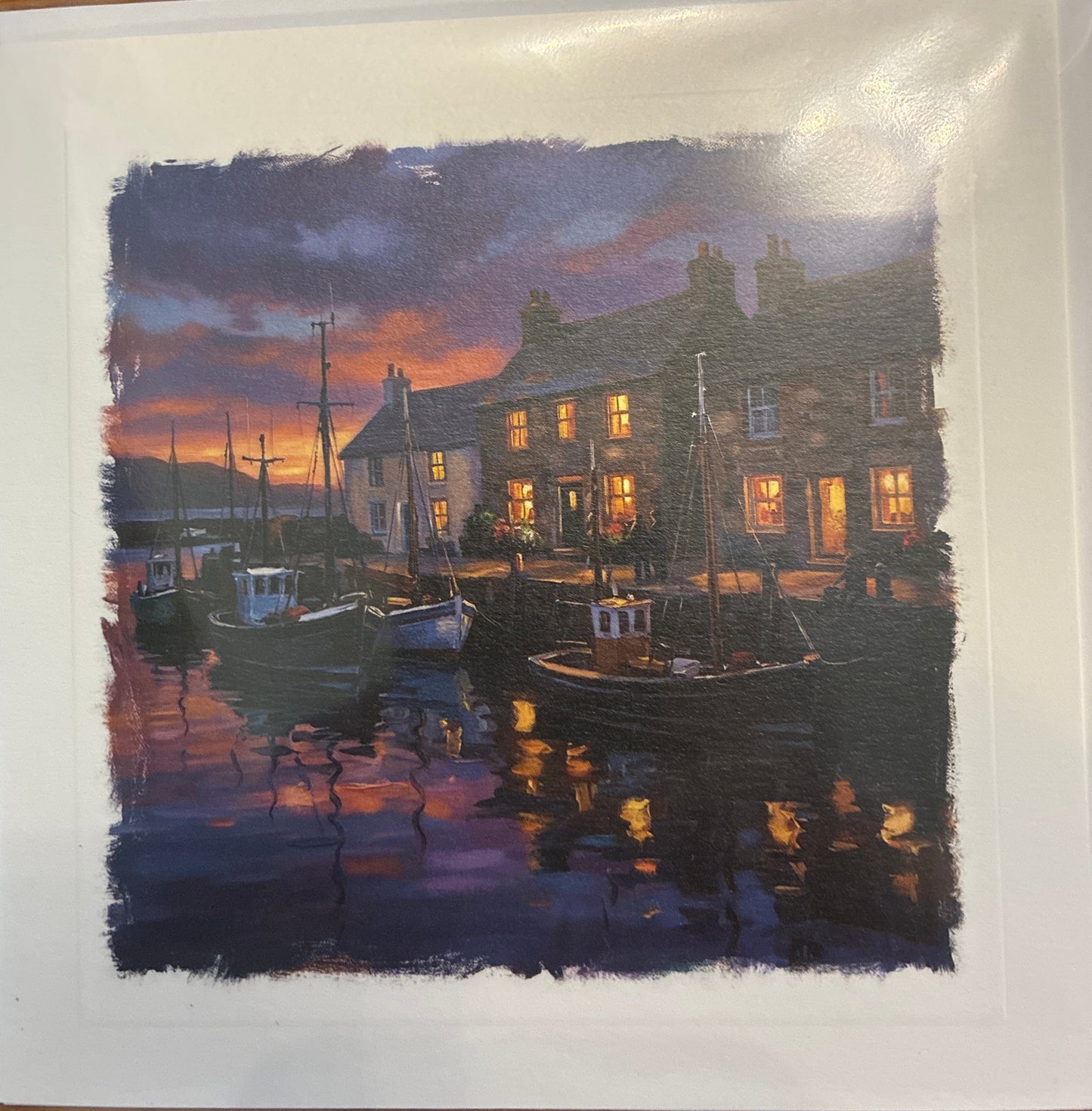 Harbour at Dusk Greetings Card