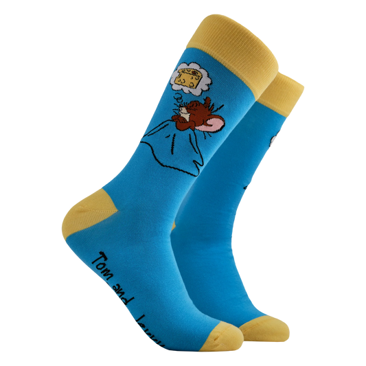 Soctopus Socks - Tom and Jerry Socks - Cheeese...Jerry - Size 9-12