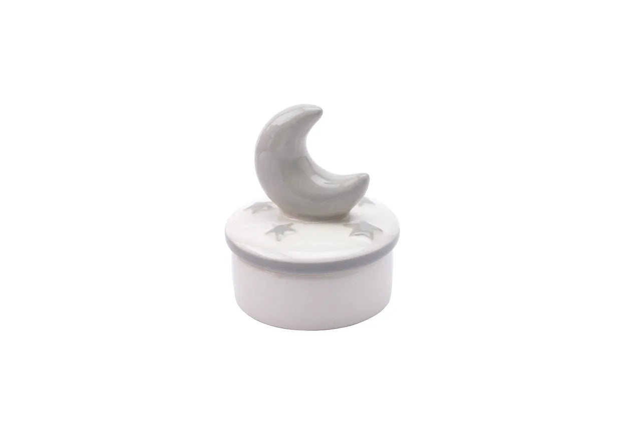 Send With Love Ceramic Moon And Stars Trinket Pot