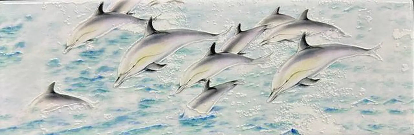 Dolphin Ceramic Wall Tile, 30 x 10 cm