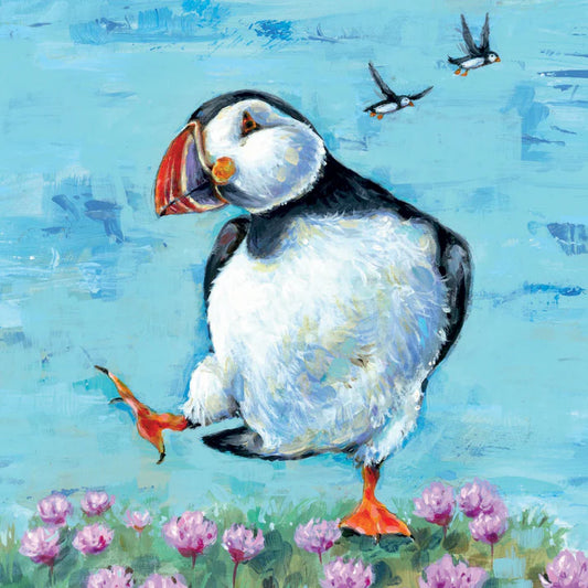 Wild Friends Puffin Greetings Card