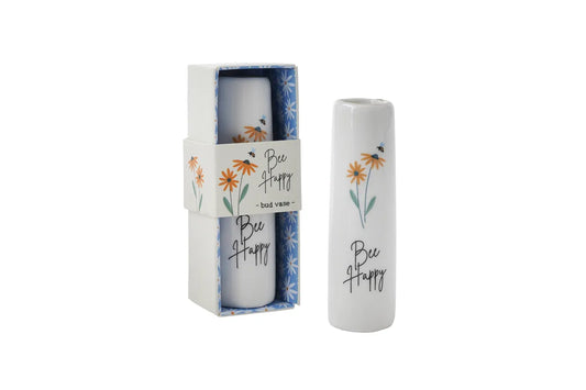 Just Smile 'Bee Happy' Ceramic Bud Vase