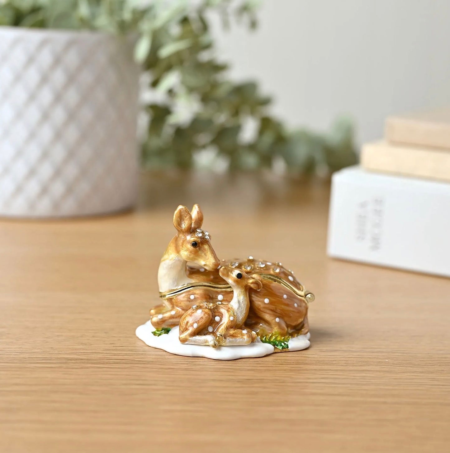Deer and Fawn Treasured Trinket Box