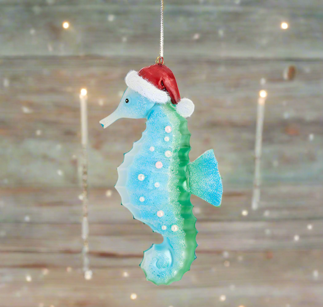 Sass & Belle Santa Seahorse Christmas Decoration