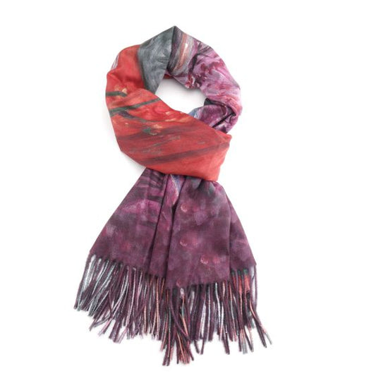 Painted Branches Scarf, Orange