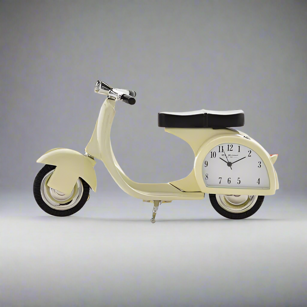 Vespa Cream Miniature Clock