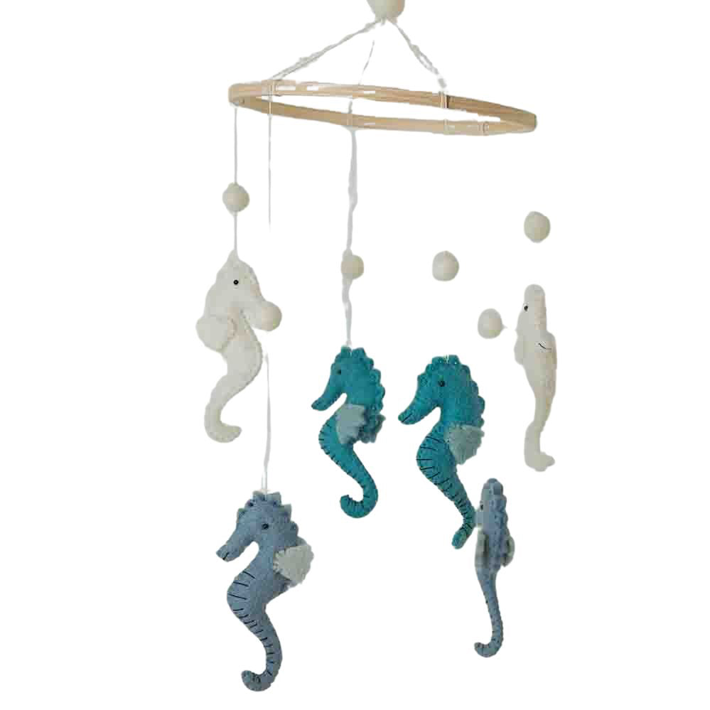 Handmade Felt Seahorse Mobile