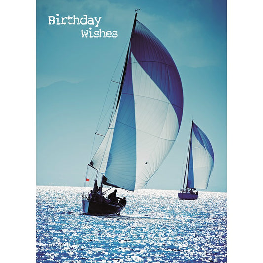 First Class Male Birthday Card - Sailing