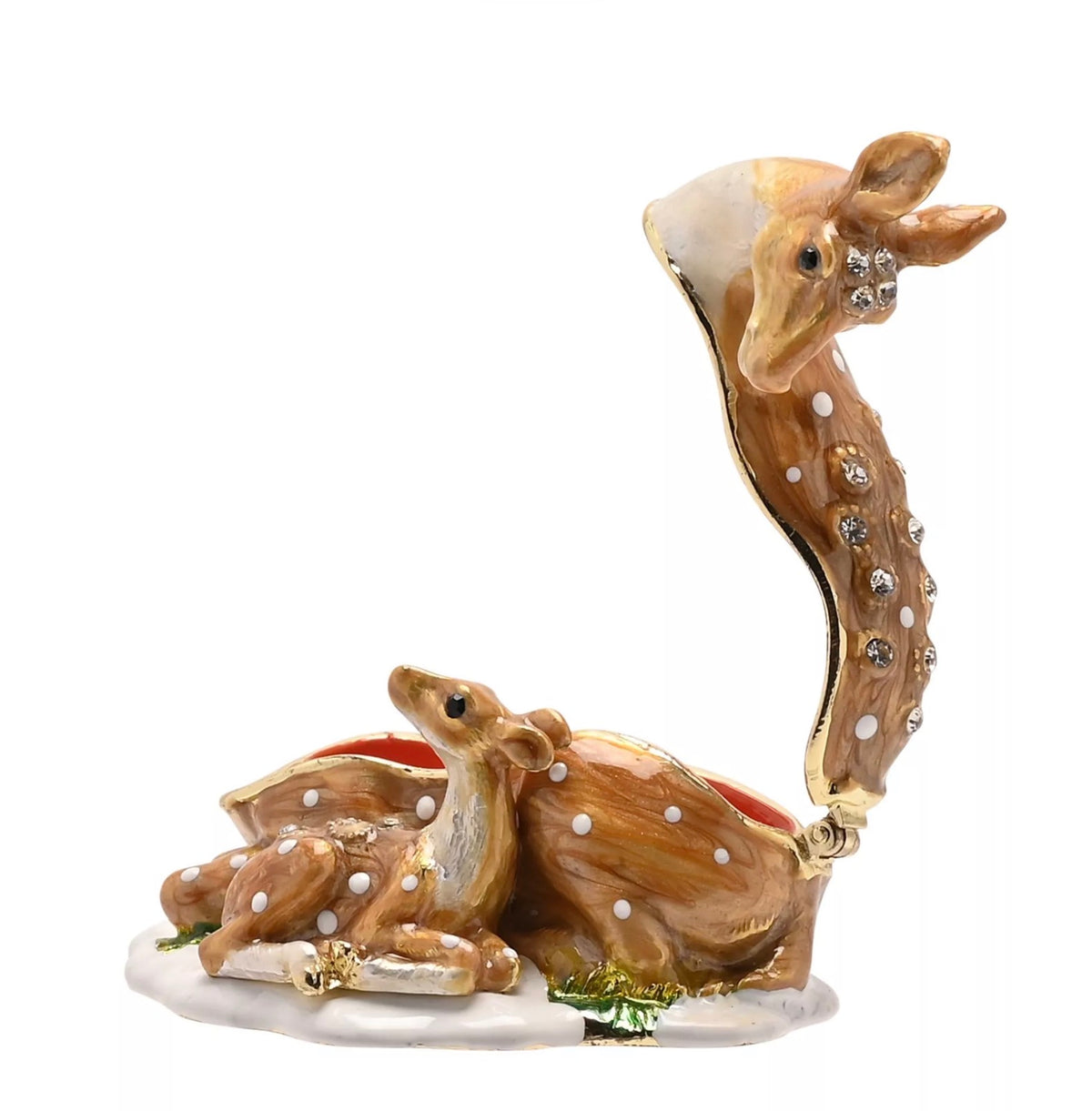Deer and Fawn Treasured Trinket Box