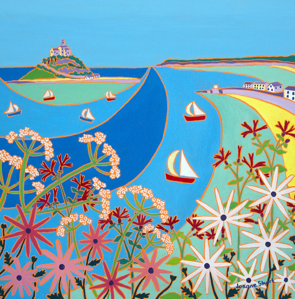Summer Flowers Mounts Bay Greetings Card