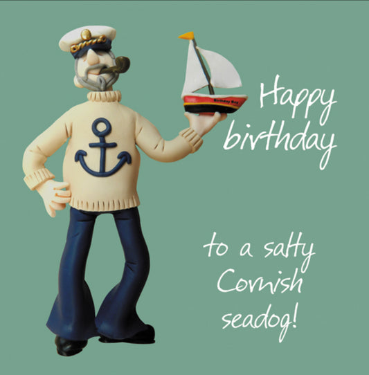 Salty Sea Dog Birthday Card