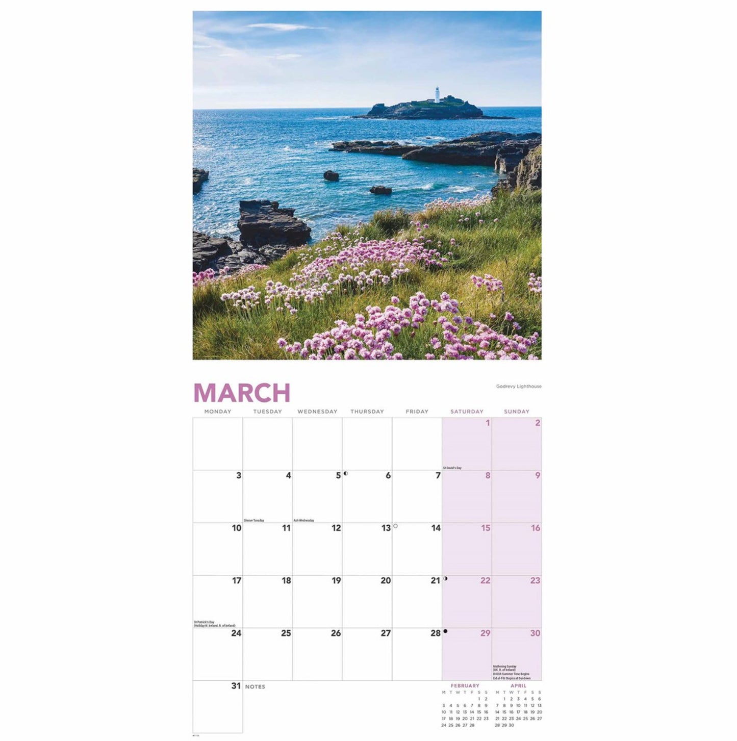 Beauty of Cornwall Calendar 2025