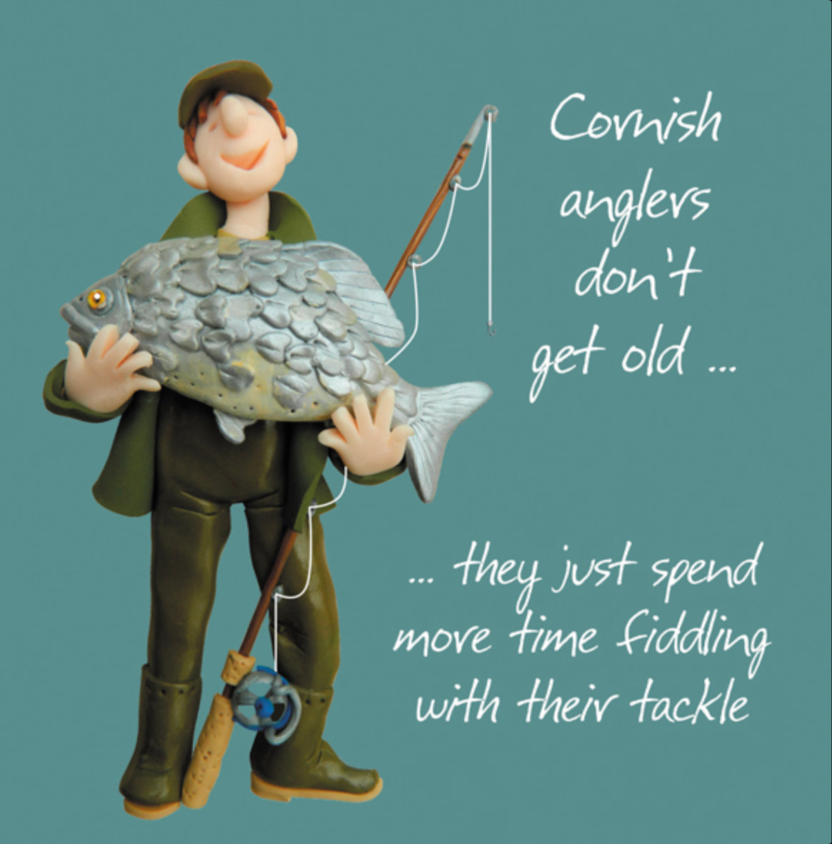 Cornish Angler Birthday Card