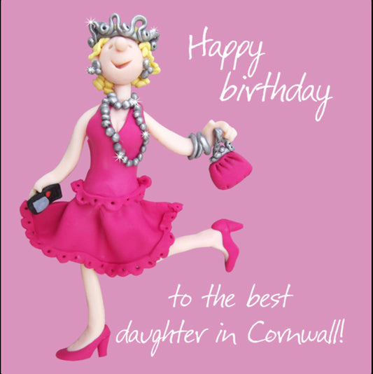 Best Daughter in Cornwall Birthday Card